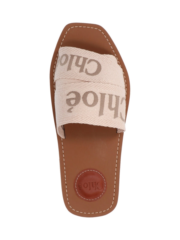 Woody Logo Strap Sandal Mule