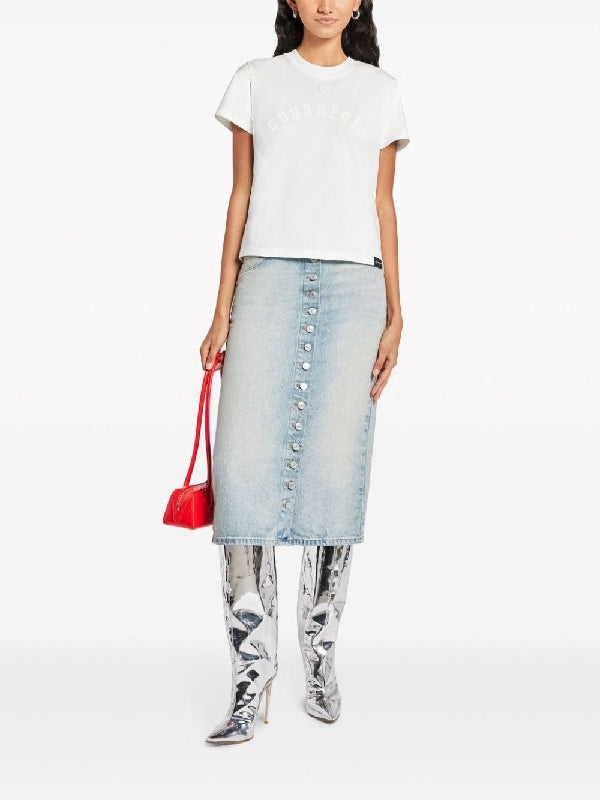 Logo Printing Detail Short Sleeve T-Shirt