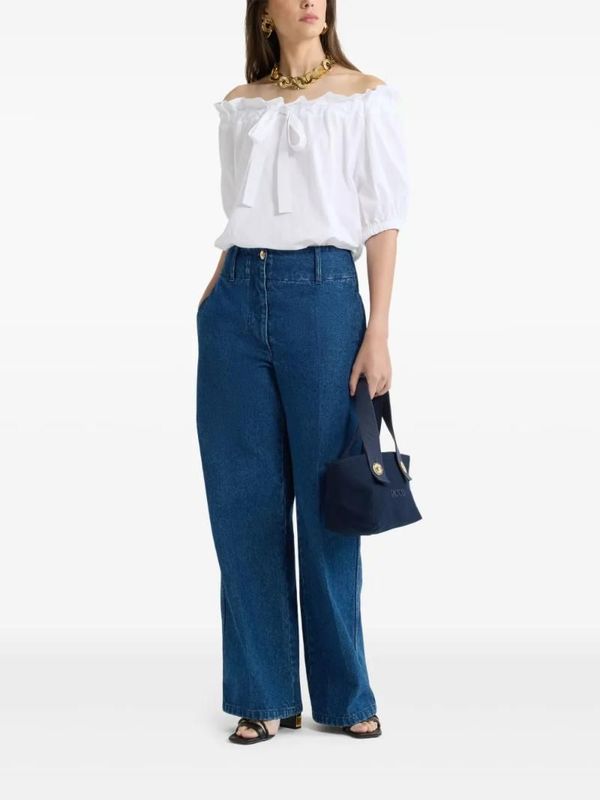 Drawstring
  Off-Shoulder Top