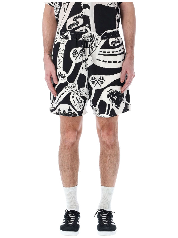 Strada Graphic Printing Shorts