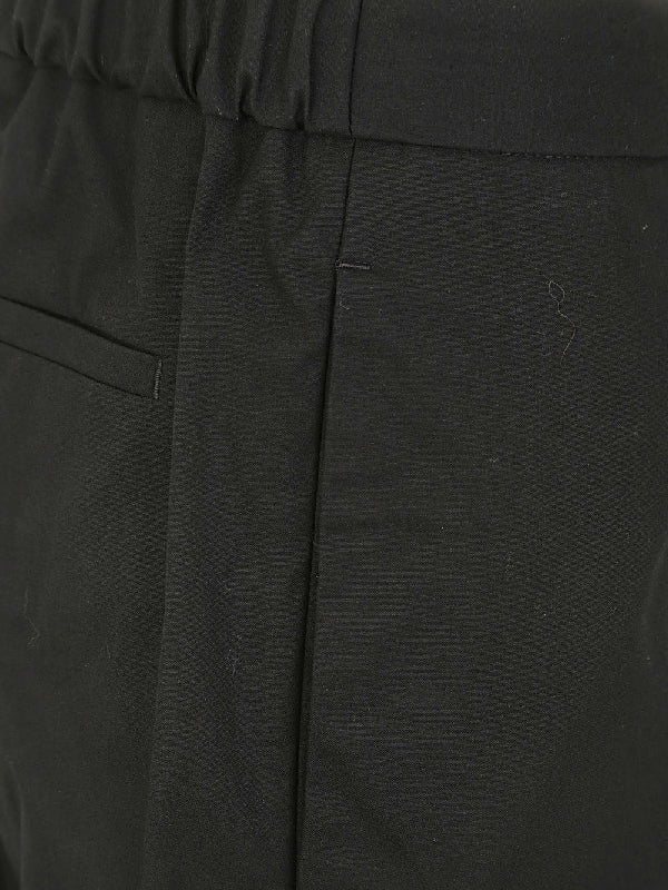 Black Straight Cotton Pants