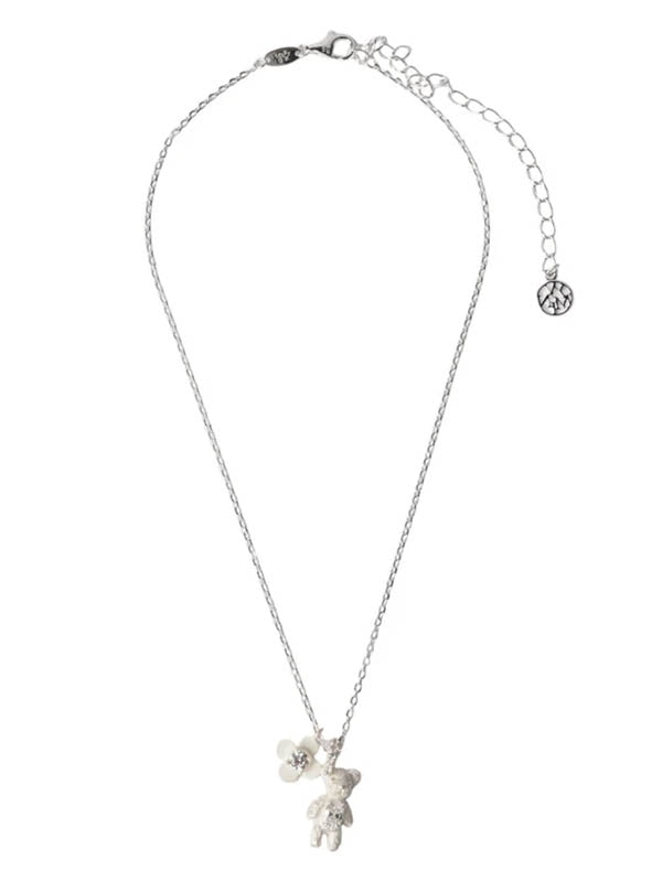 Metal Mini Bear Pendant Necklace