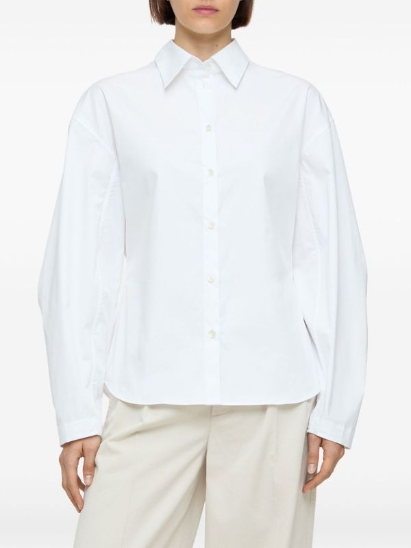 Pleated Sleeve
  Cotton Shirt