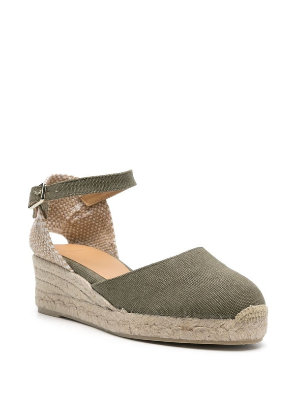Green Wedge Sandals