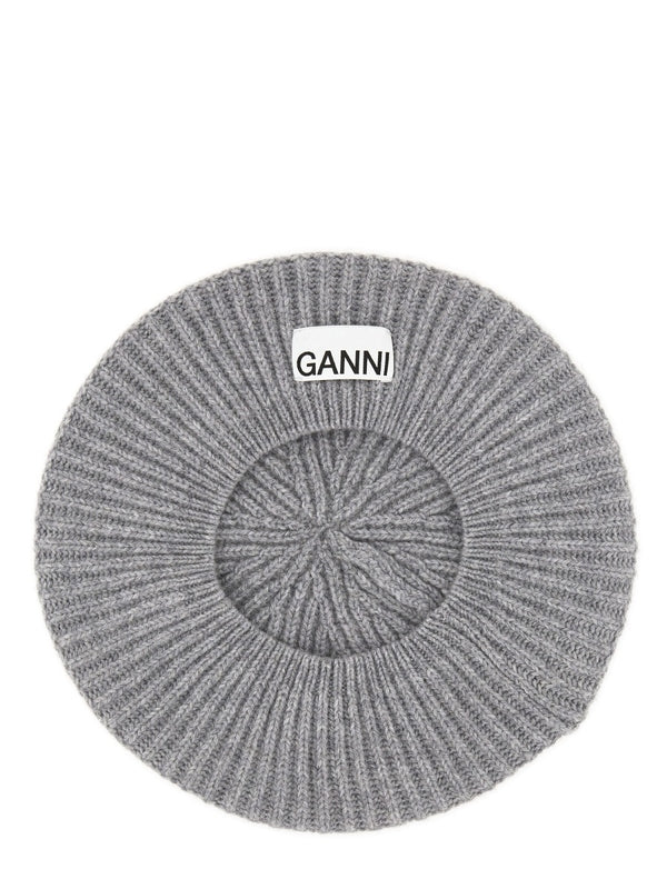 Logo Patch Wool Blend Beret