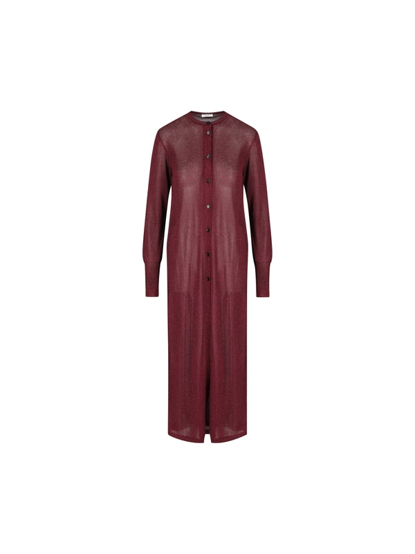 Lurex Long Cardigan Dress