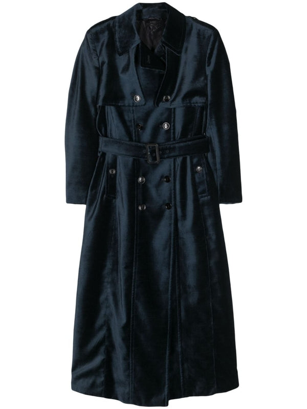 Velvet Double Trench Coat