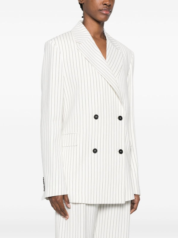 Stripe Double Breasted Jacket