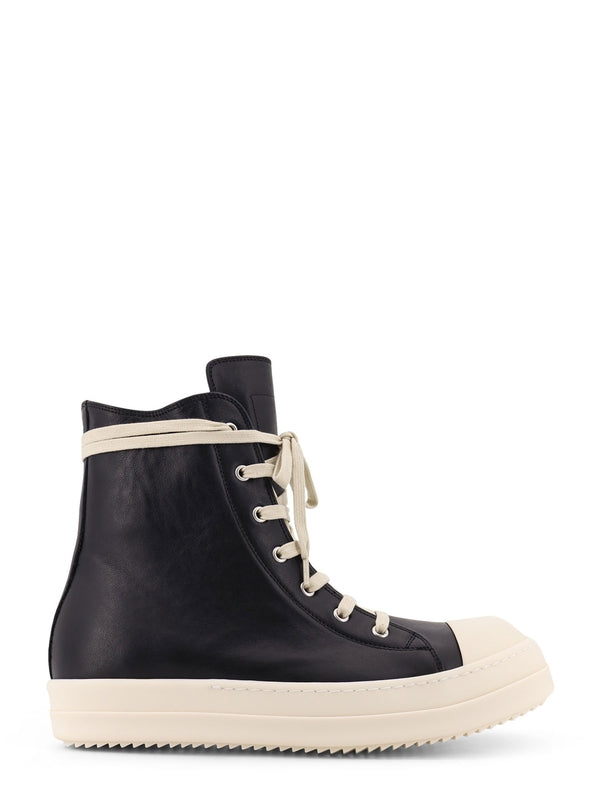 Rick Owens Leather High-Top Sneakers