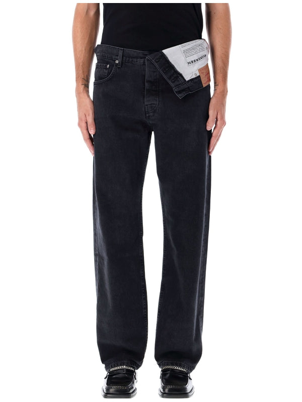 Asymmetric Denim Pants