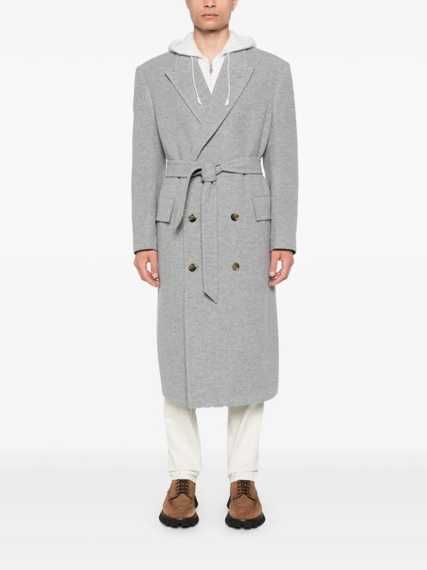 Wool Cashmere Belt Coat