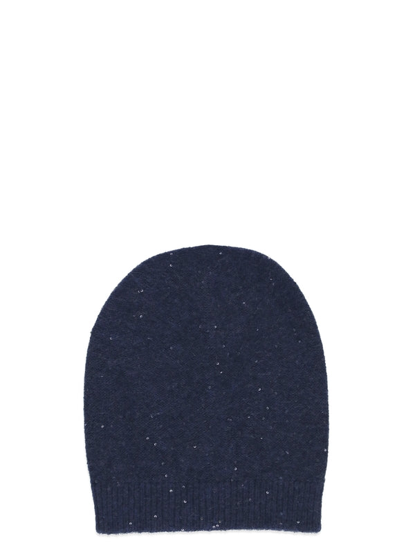 Sequin Detail Virgin Wool Blend Beanie