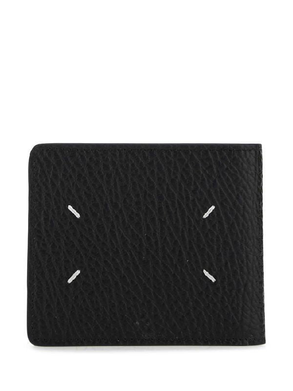 Stitched Grain Leather Bifold Wallet