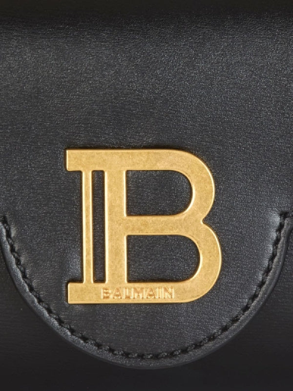 B Buzz Logo Leather Shoulder Bag