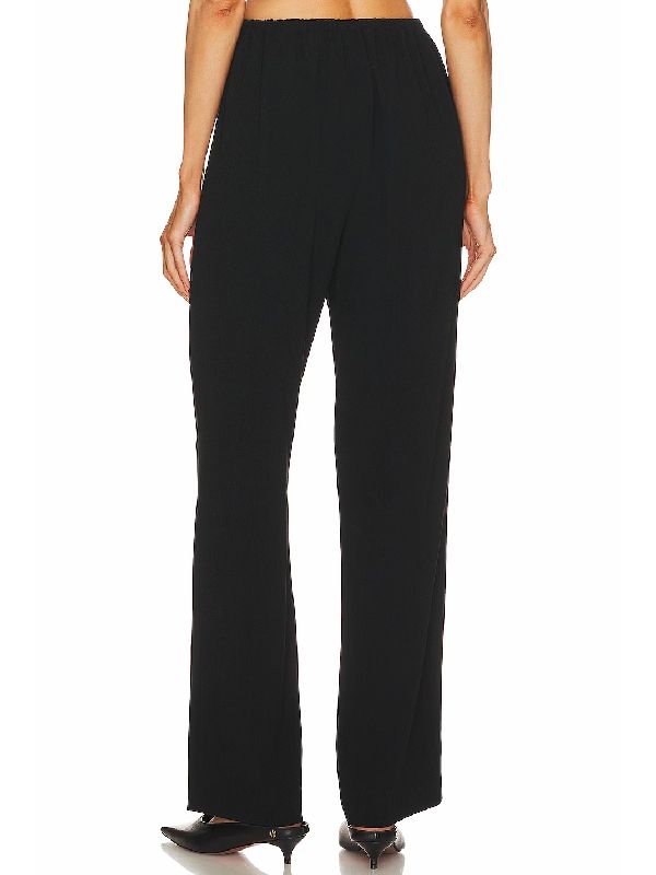 Black Easy Straight Pants