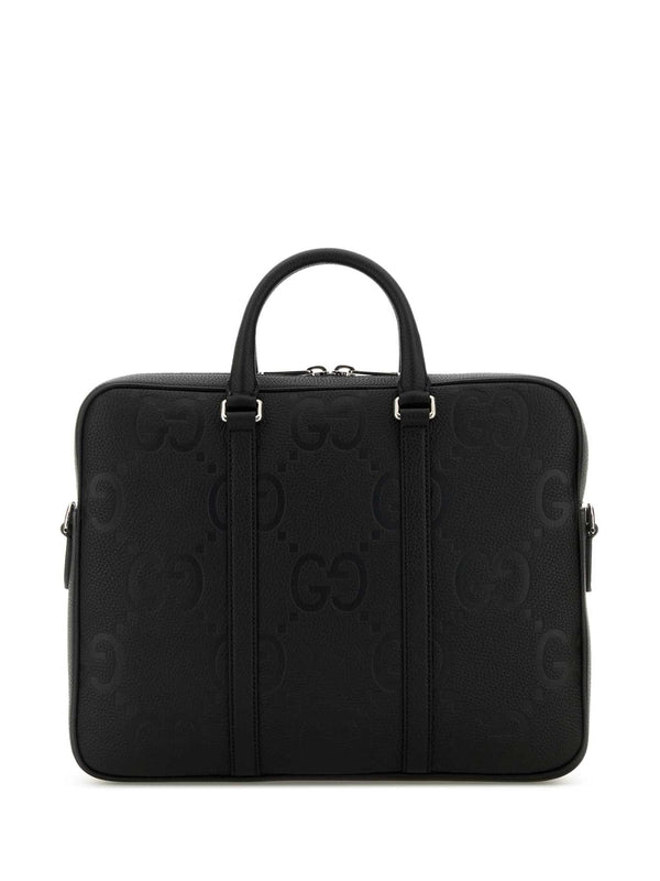 Gucci Jumbo Gg Medium Black Brief Case