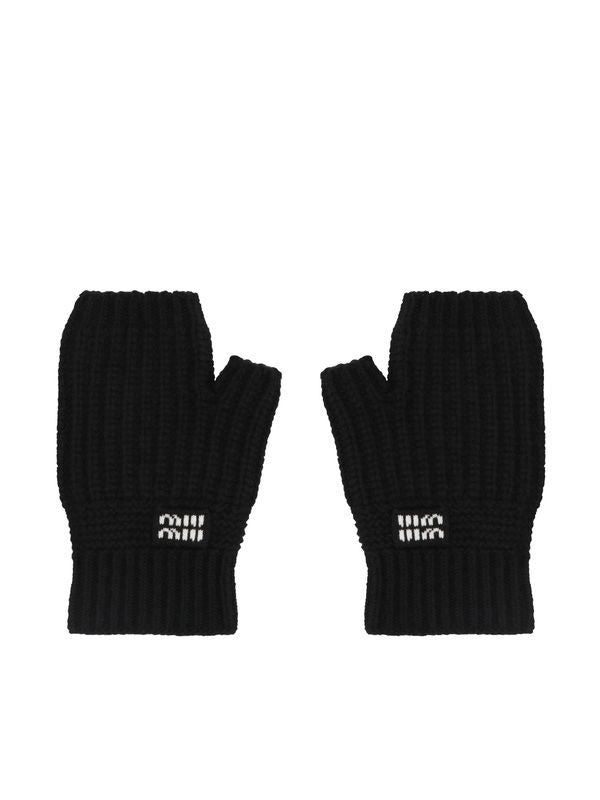 Logo Wool Cashmere Gloves