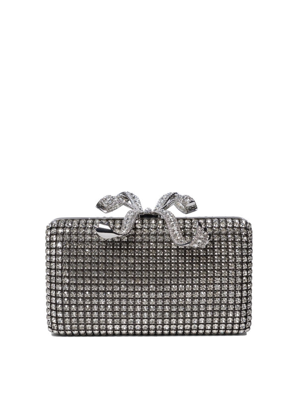 Crystal Bow Detail Clutch Bag