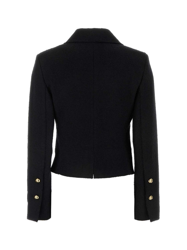 徽标贴片羊毛混纺夹克