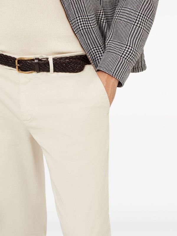 Cotton Blend Tailored Pants