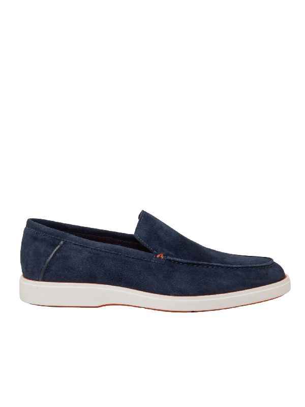 Stitch Detail Suede Loafers