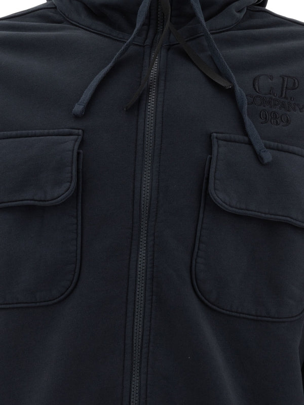 4-bar Cotton Hood Zip-Up