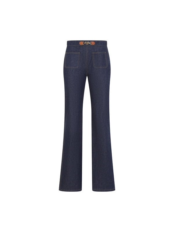 Triomphe Logo Bootcut Denim Pants