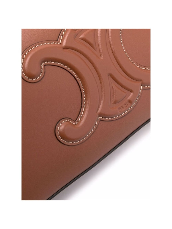 Triomphe Logo Leather Shoulder Bag