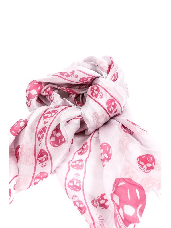 Skull Printed Silk Scarf