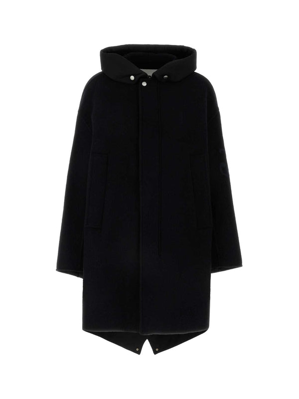 Virgin Wool Hooded Coat