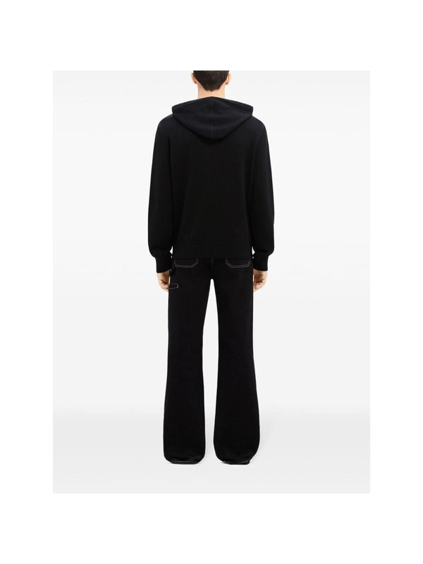 ロゴパッチ ウール フーディー ジップアップ