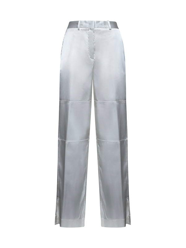 White Satin Pants