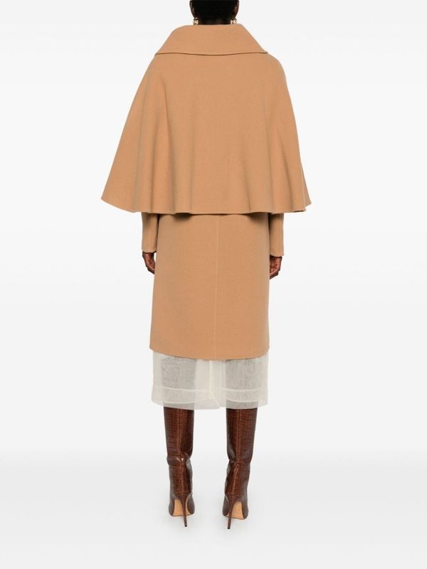 Wool Cashmere Cape Coat