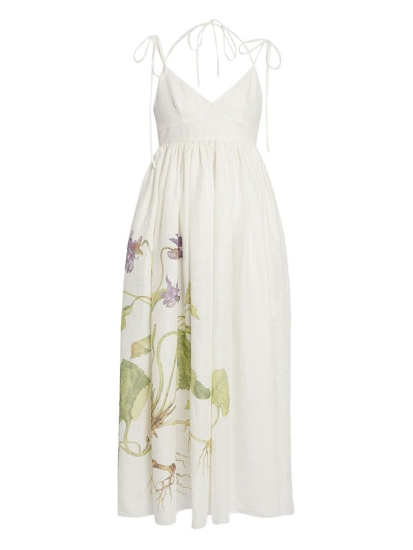 Erdem White Long Dress