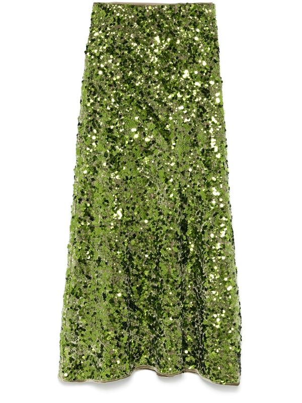 Sequin-Decorated
  Long Skirt