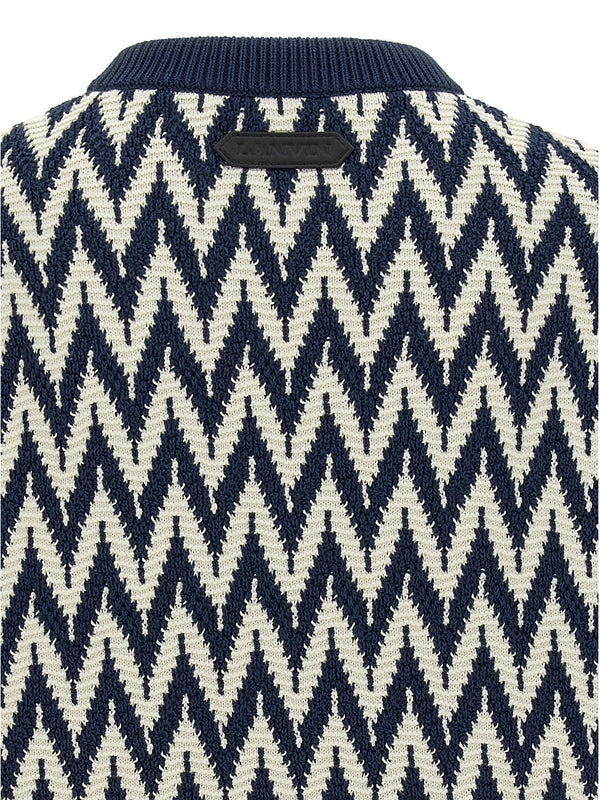 Chevron
  Pattern Cotton Knit