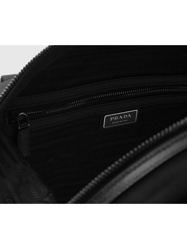 Triangle Logo Nylon Boston Bag