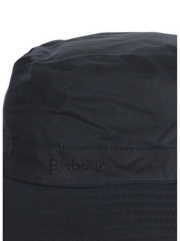 Logo Label Wax Cotton Bucket Hat