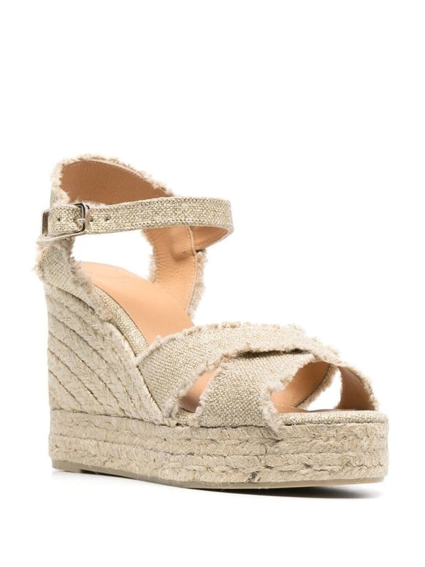 Beige Wedge Sandals