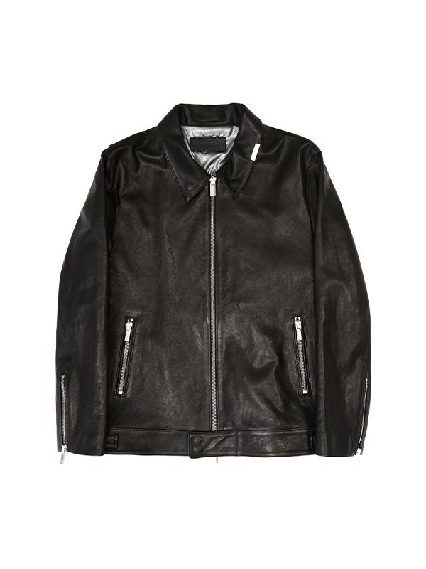 Single Biker Leather Jacket