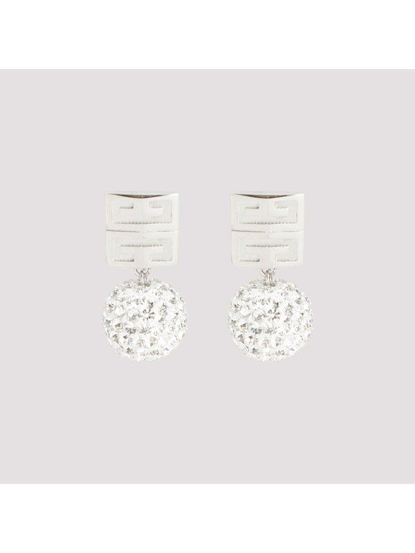 4G Logo Crystal Embellished Earrings