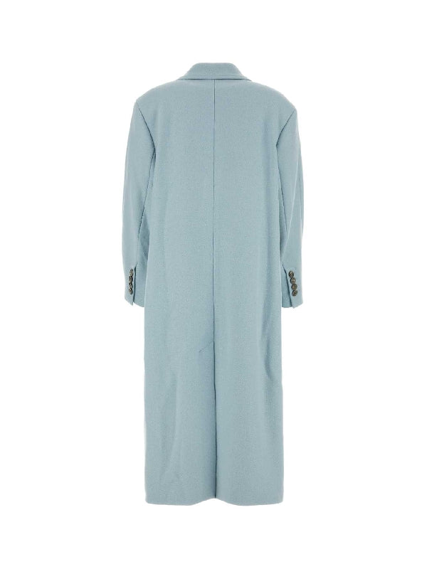 Wool Single Breasted Long Coat