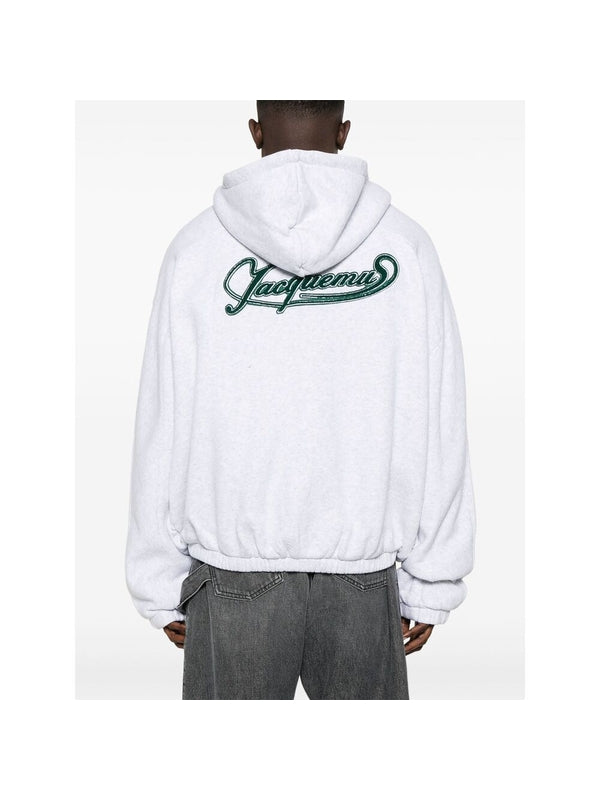 Back Logo Embroidery Cotton
  Hoodie Zip-Up