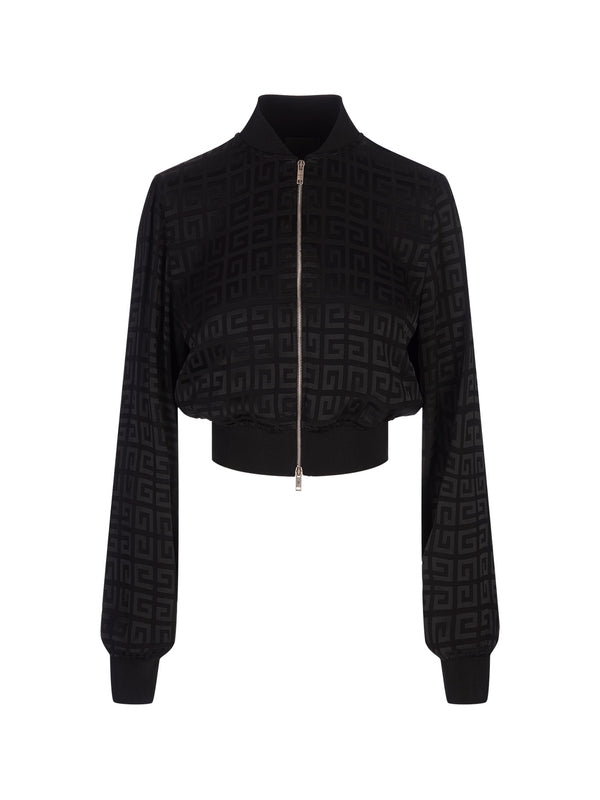 4G Jacquard Cropped Bomber