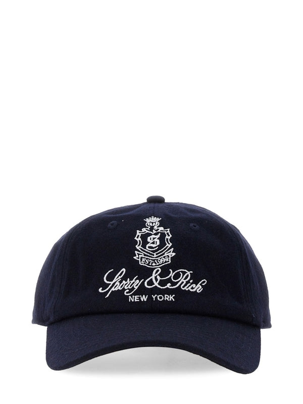 Logo Embroidered Wool Baseball Cap