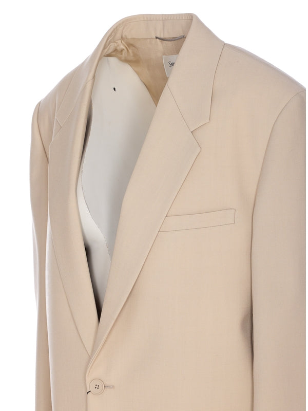 Wool Single Breasted Tailored Jacket