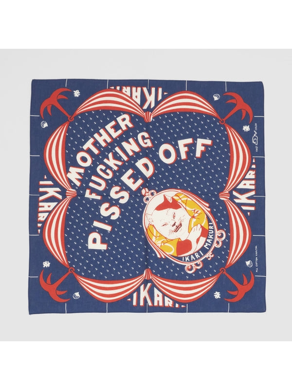 Fast Color Selvage Bandana Cotton Scarf