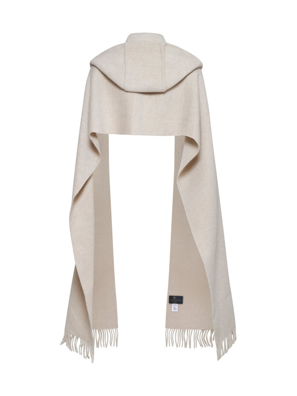 Wool Cashmere Hoodie Scarf