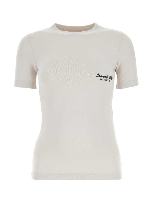BALENCIAGA - T-SHIRTS 768075TQVS5 3307 White Half Sleeve - Jente