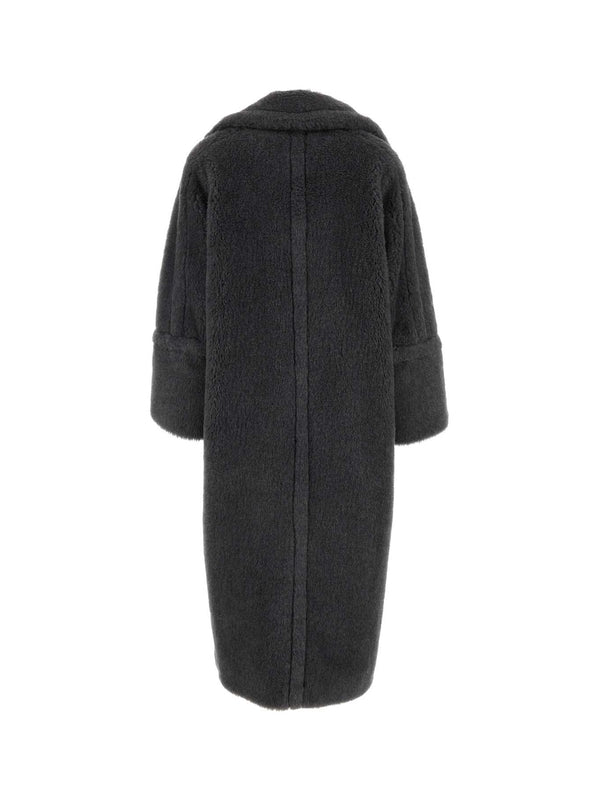 Wool Blend Fur Long Coat